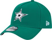 New Era Men's New Era  Kelly Green Dallas Stars Core A-Frame 9FORTY Adjustable Hat