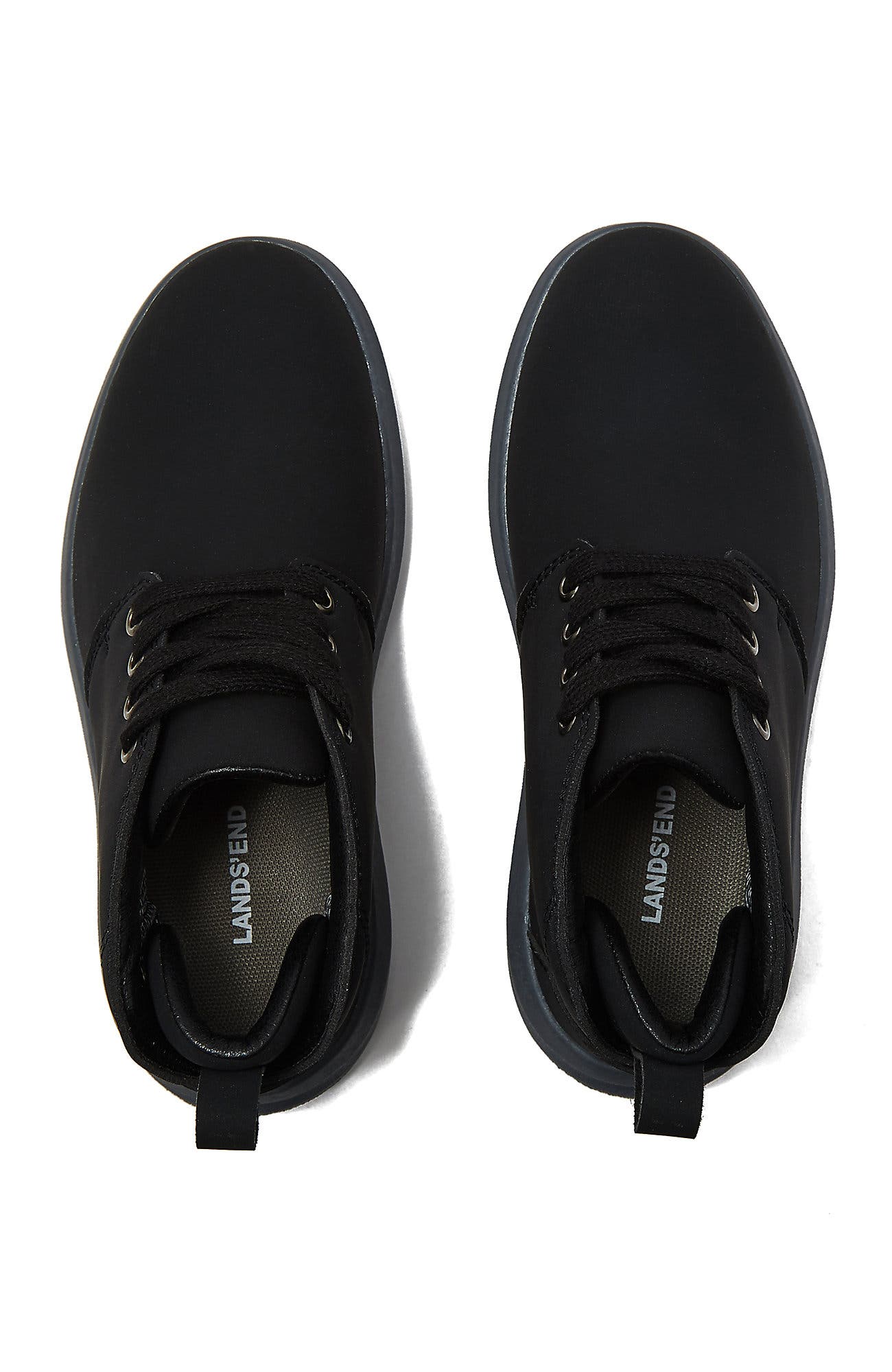 Lands' End Kids Comfort Chukka Boots, Alternate, color, Black