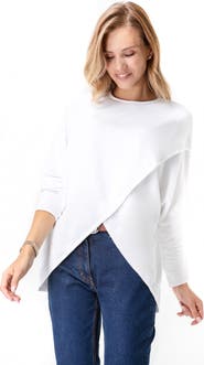 Accouchée Let Loose Crossover Long Sleeve Maternity/Nursing Knit Top