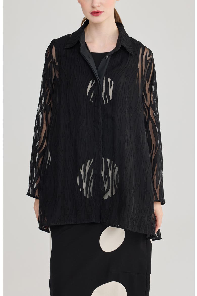 Solveig Jacquard Shirt, Main, color, Black