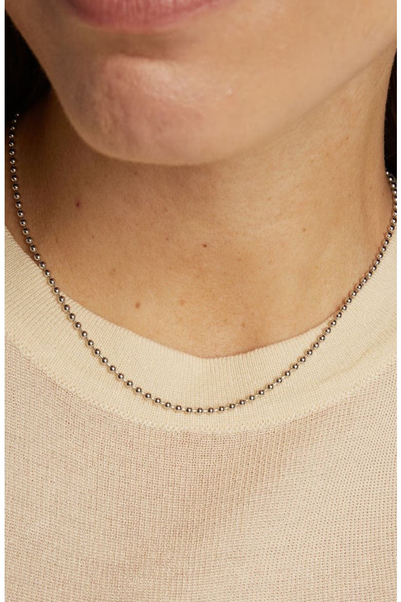 Ball Chain Necklace, Alternate, color, White Gold Vermeil