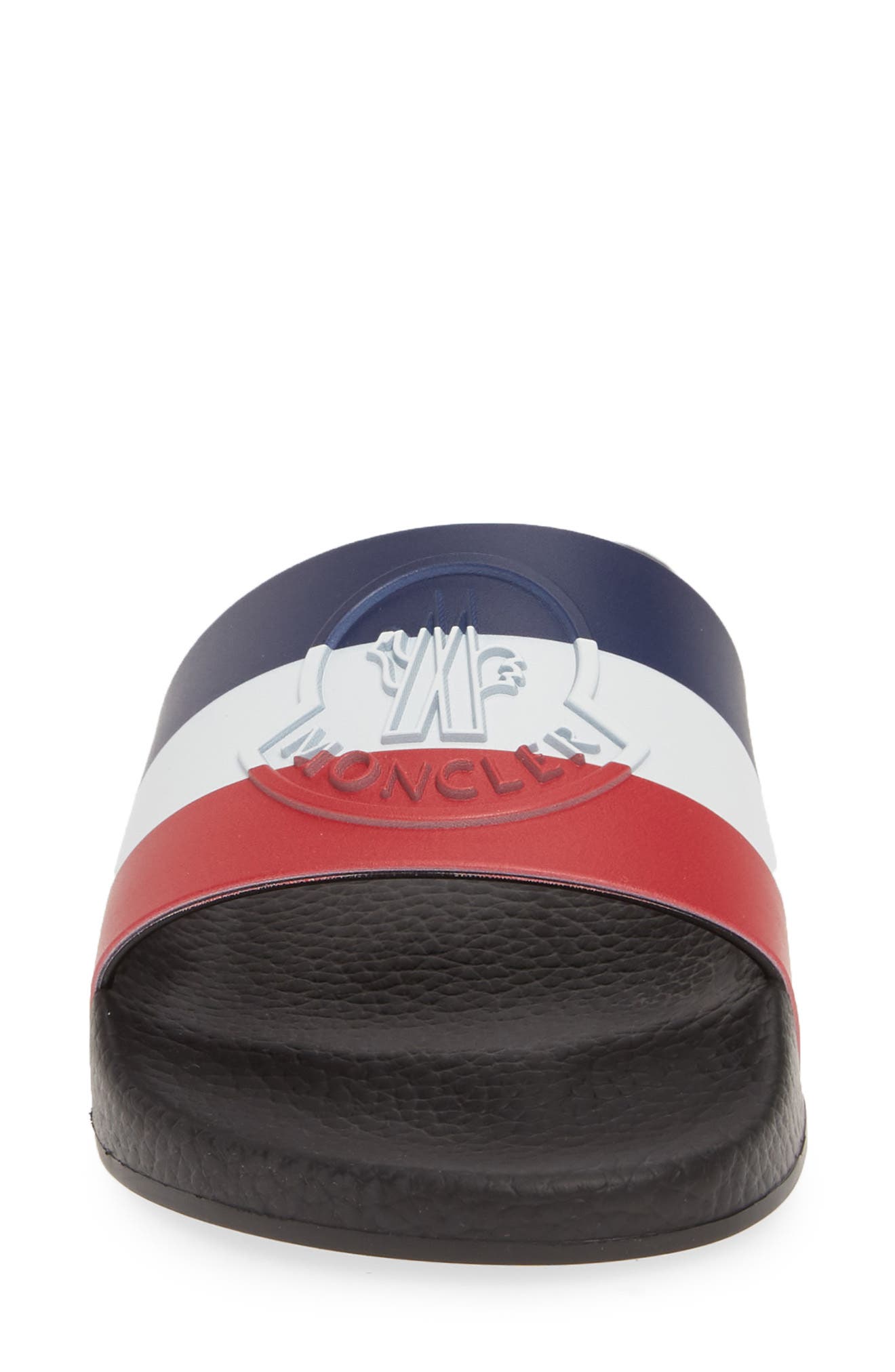Moncler Jeanne Logo Embossed Slide Sandal, Alternate, color, 