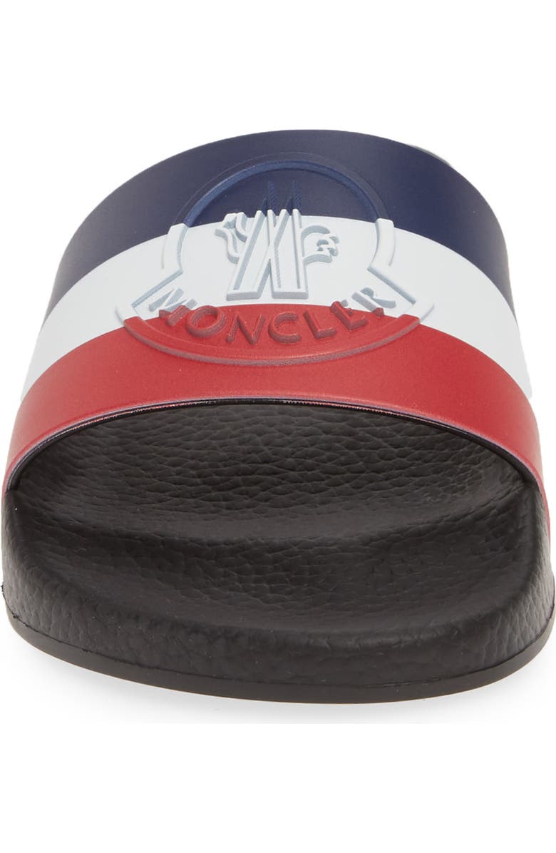 Moncler Jeanne Logo Embossed Slide Sandal, Alternate, color,