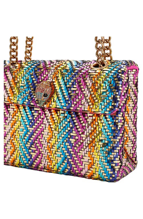 KURT GEIGER KURT GEIGER LONDON KENSINGTON WOVEN FAUX LEATHER CONVERTIBLE SHOULDER BAG