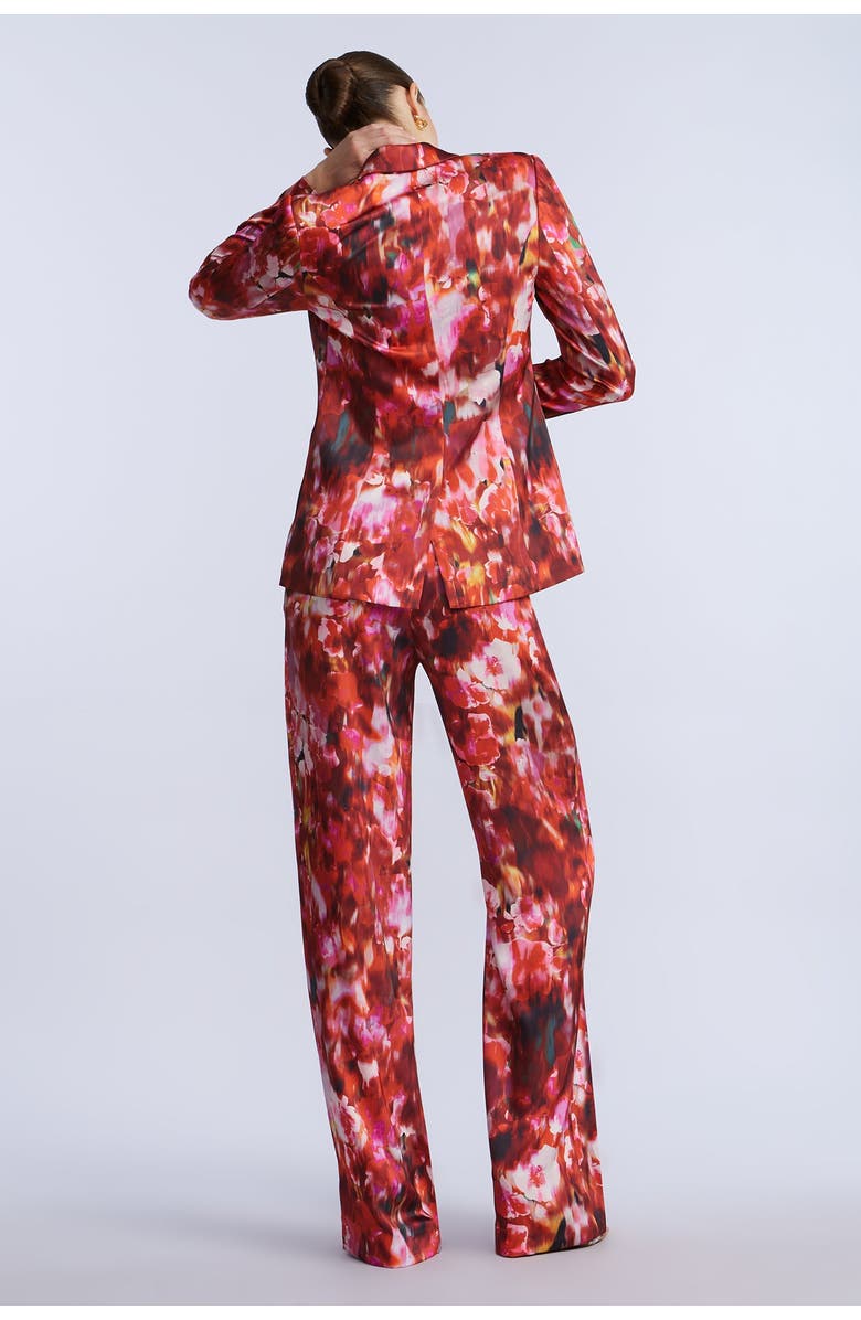 BCBGMAXAZRIA Washed Floral Blazer, Alternate, color, Washed Rose Chili Pepper Print