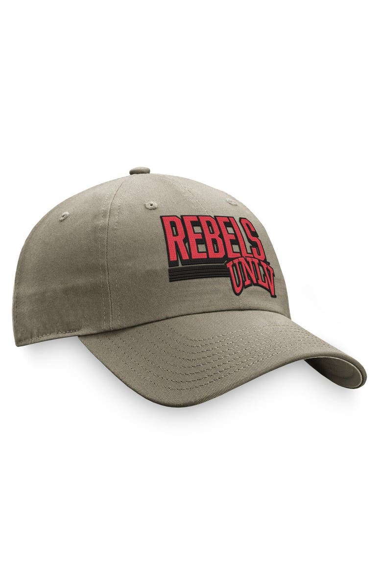 TOP OF THE WORLD Men's Top of the World Khaki UNLV Rebels Slice Adjustable Hat, Alternate, color, 