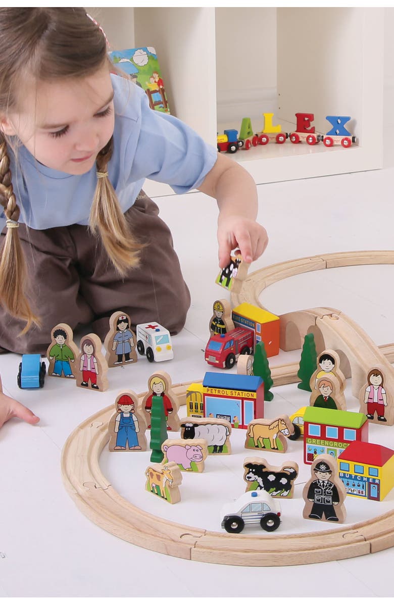 Bigjigs Rail Trackside Accessory Set, Alternate, color, Multicoloured