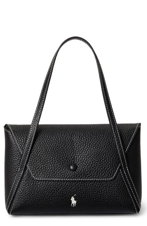Polo Play Pebble Leather Envelope Shoulder Bag