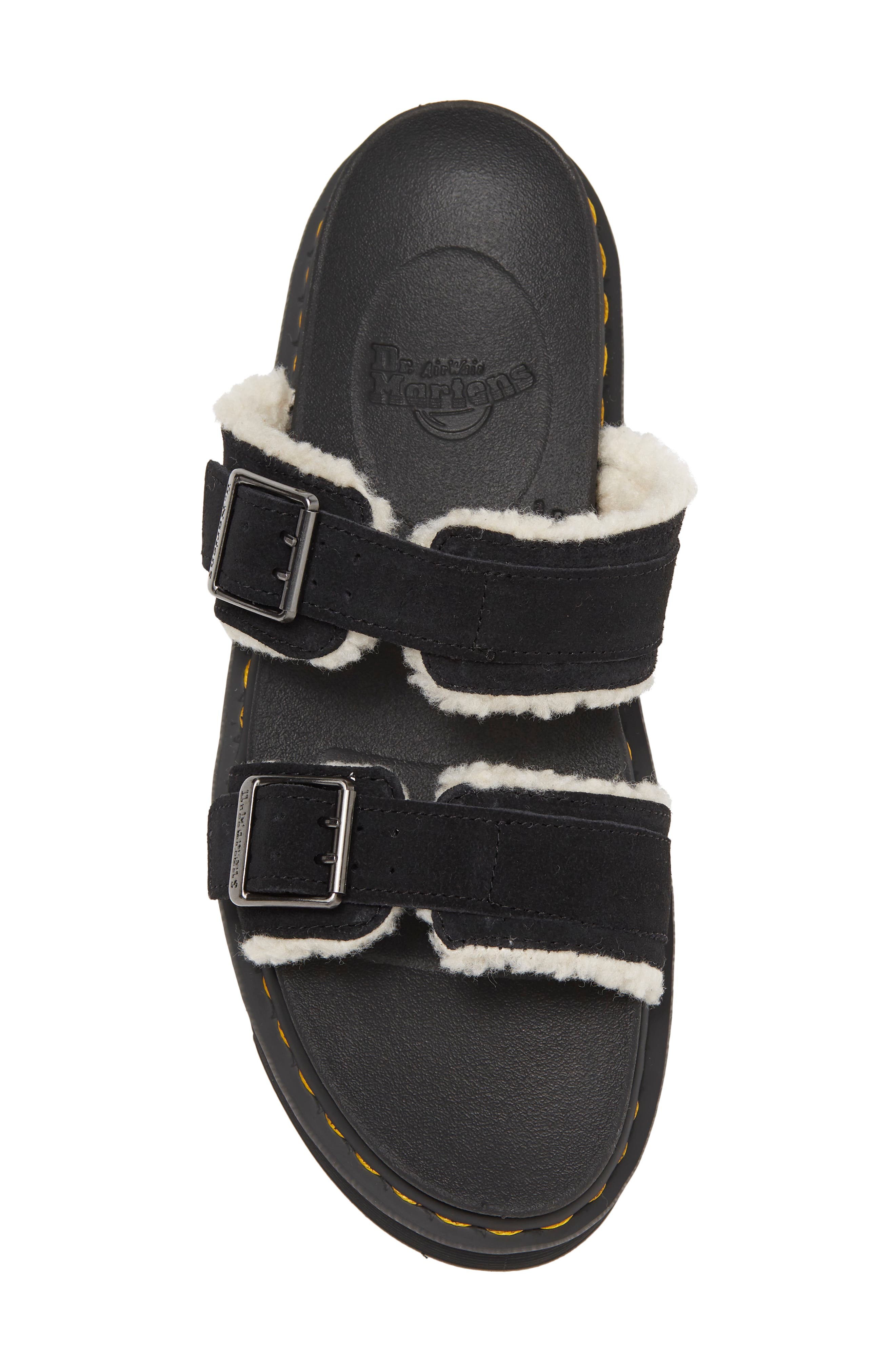 Dr. Martens Myles Faux Fur Platform Sandal, Alternate, color, 