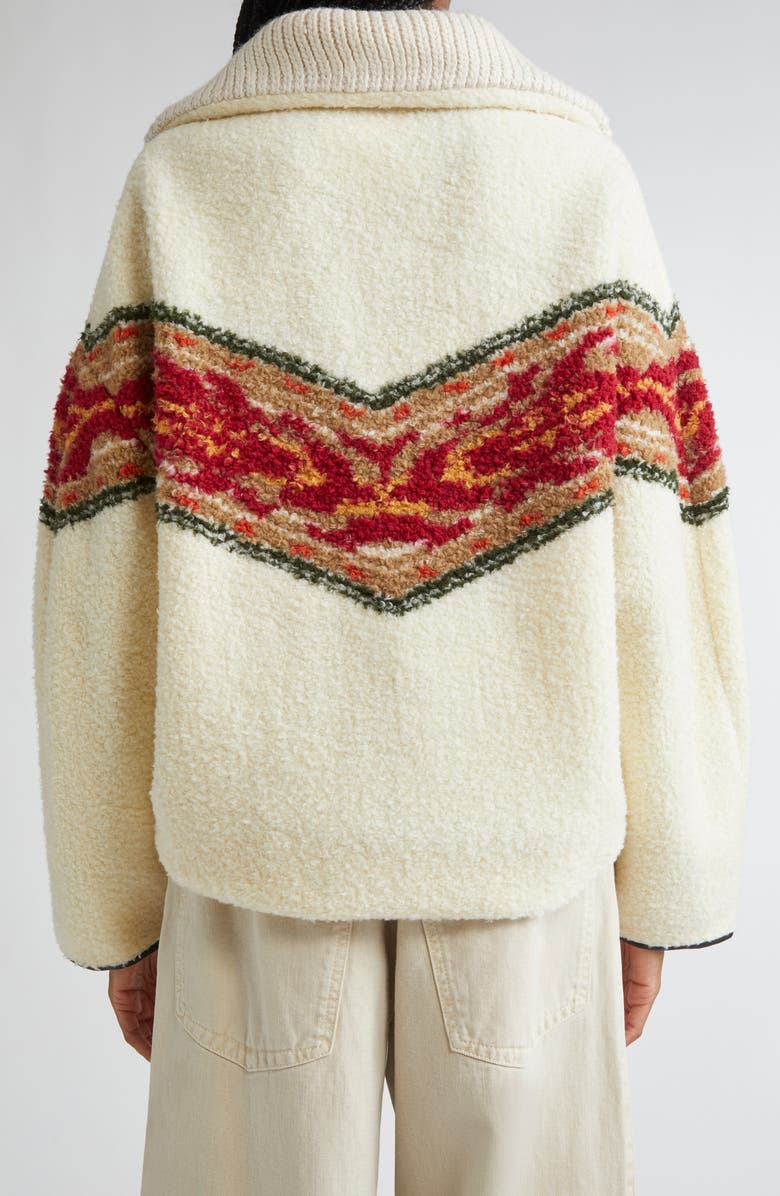 Isabel Marant Étoile Marner Oversize Half Zip Sweater, Alternate, color, Ecru