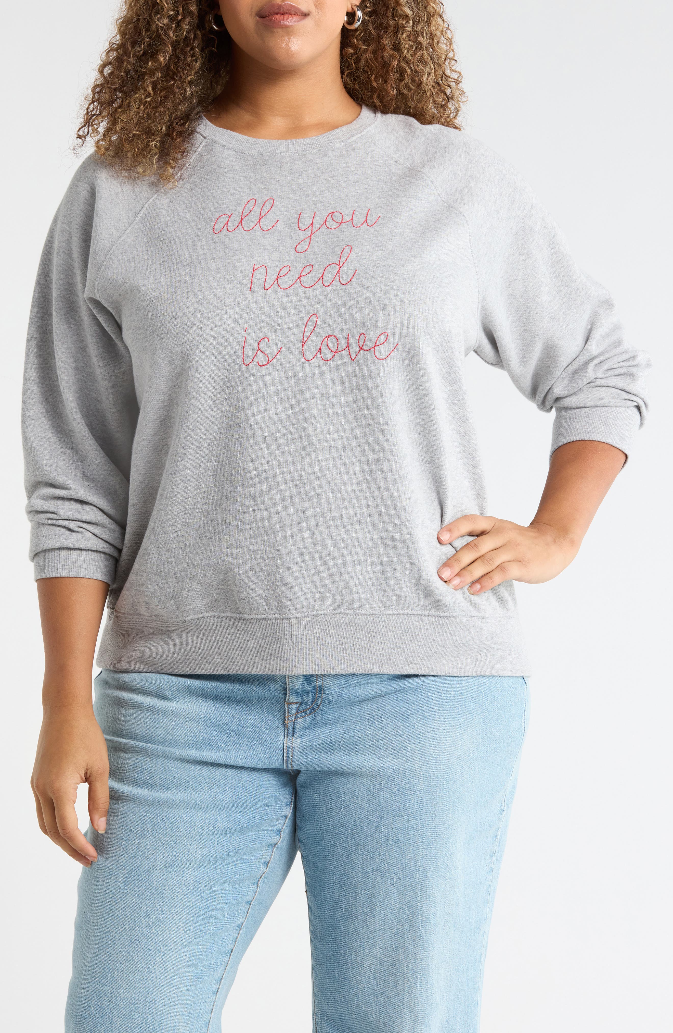 Caslon® All You Need is Love Sweatshirt