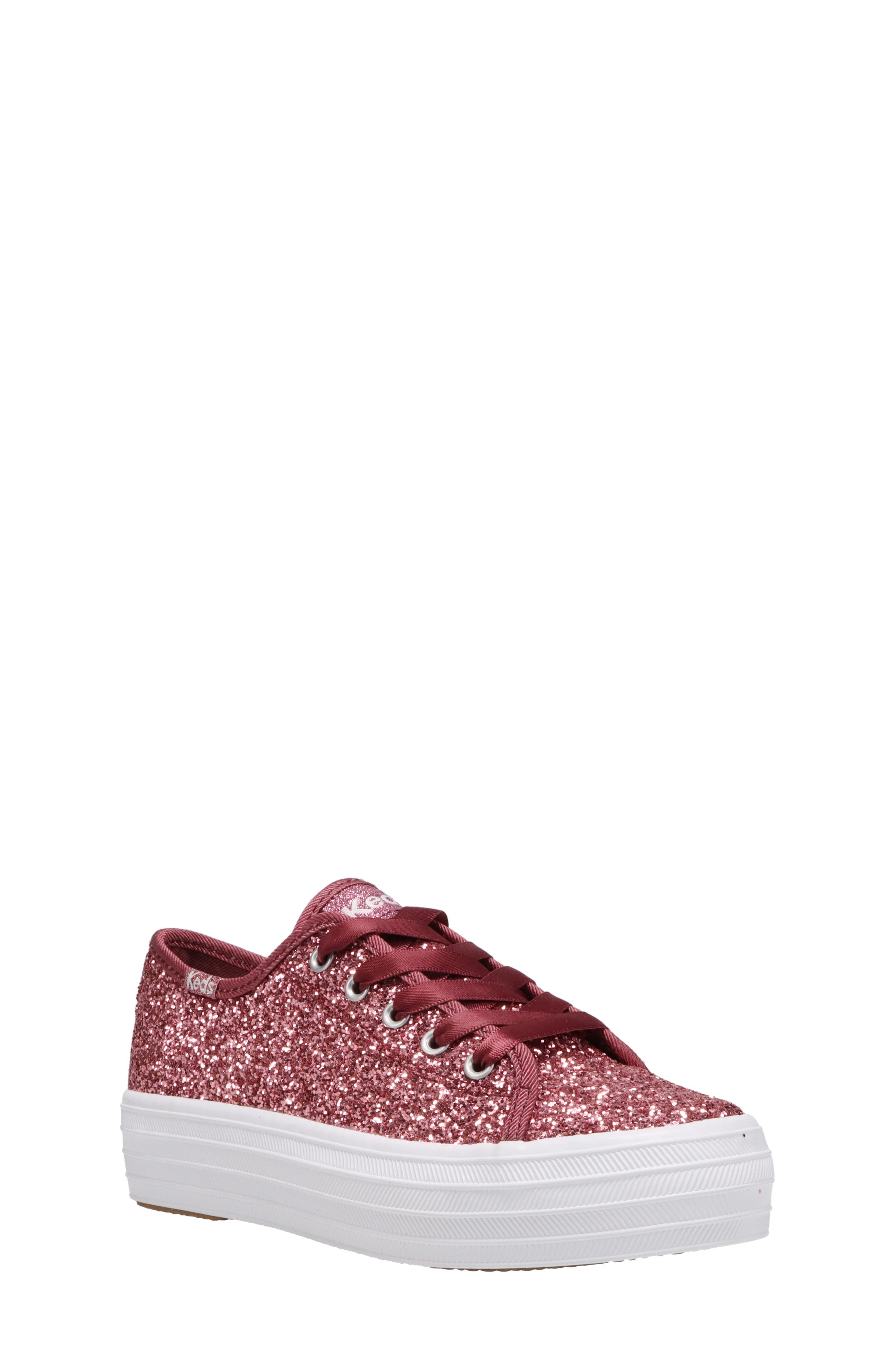 Keds<sup>®</sup> Kids' Triple Up Glitter Celebration Sneaker, Main, color, 