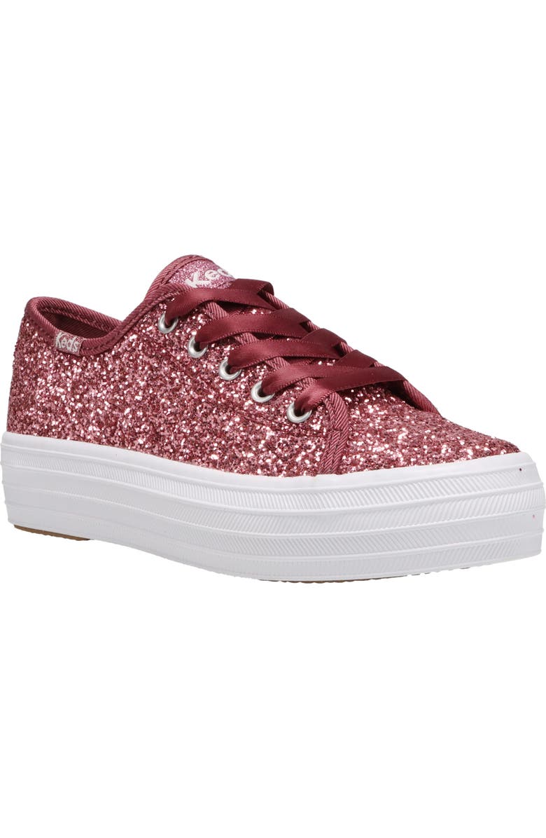Keds<sup>®</sup> Kids' Triple Up Glitter Celebration Sneaker, Main, color,
