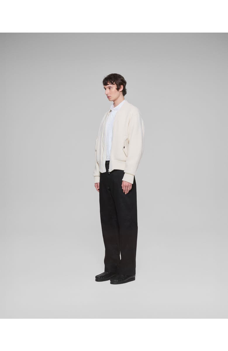 vowels Handstitch Knitted Bomber Jacket, Alternate, color, Cream