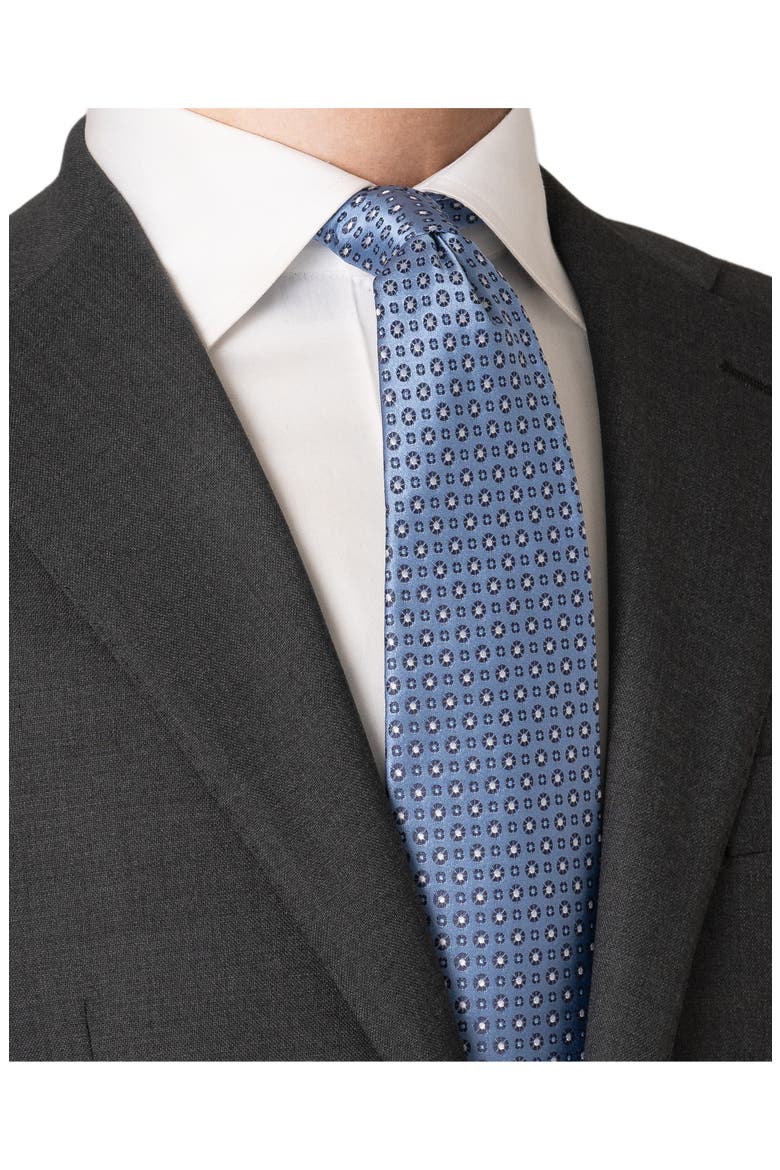 Medallion Silk Jacquard Tie, Alternate, color, LIGHT BLUE
