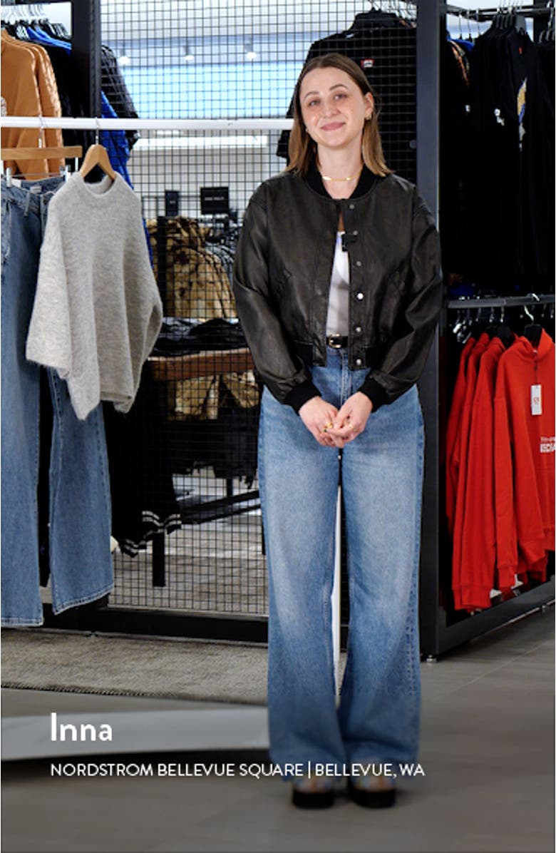 Faux Leather Bomber Jacket, sales video thumbnail