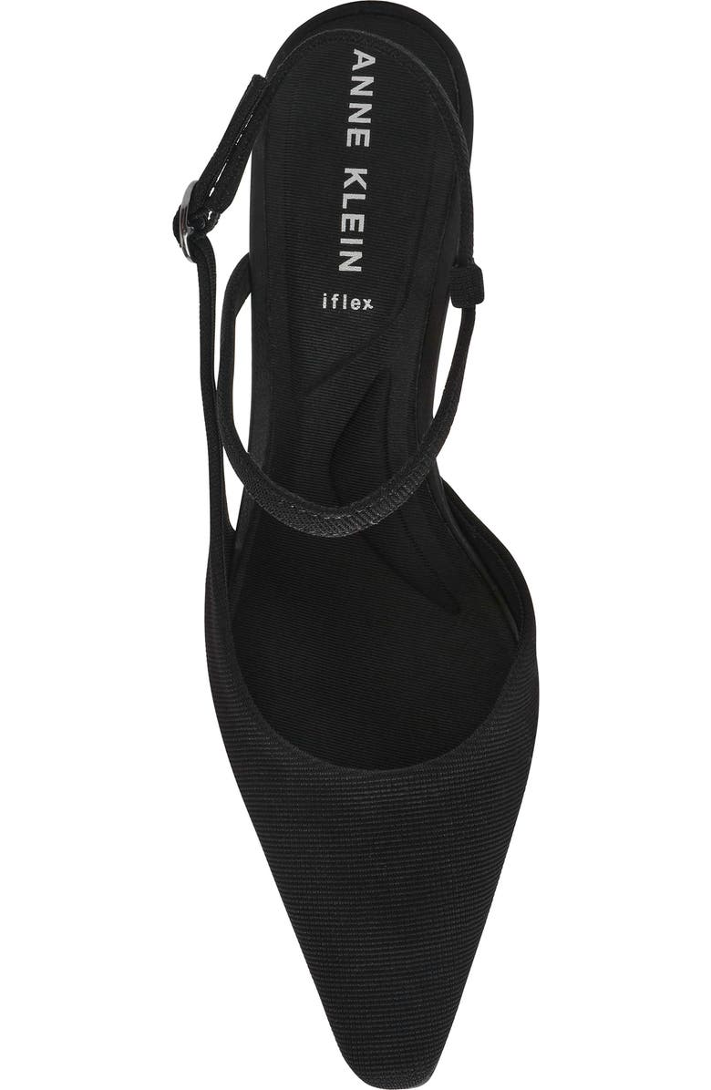 Anne Klein Cosmo Ankle Strap Pump, Alternate, color, Black Stretch