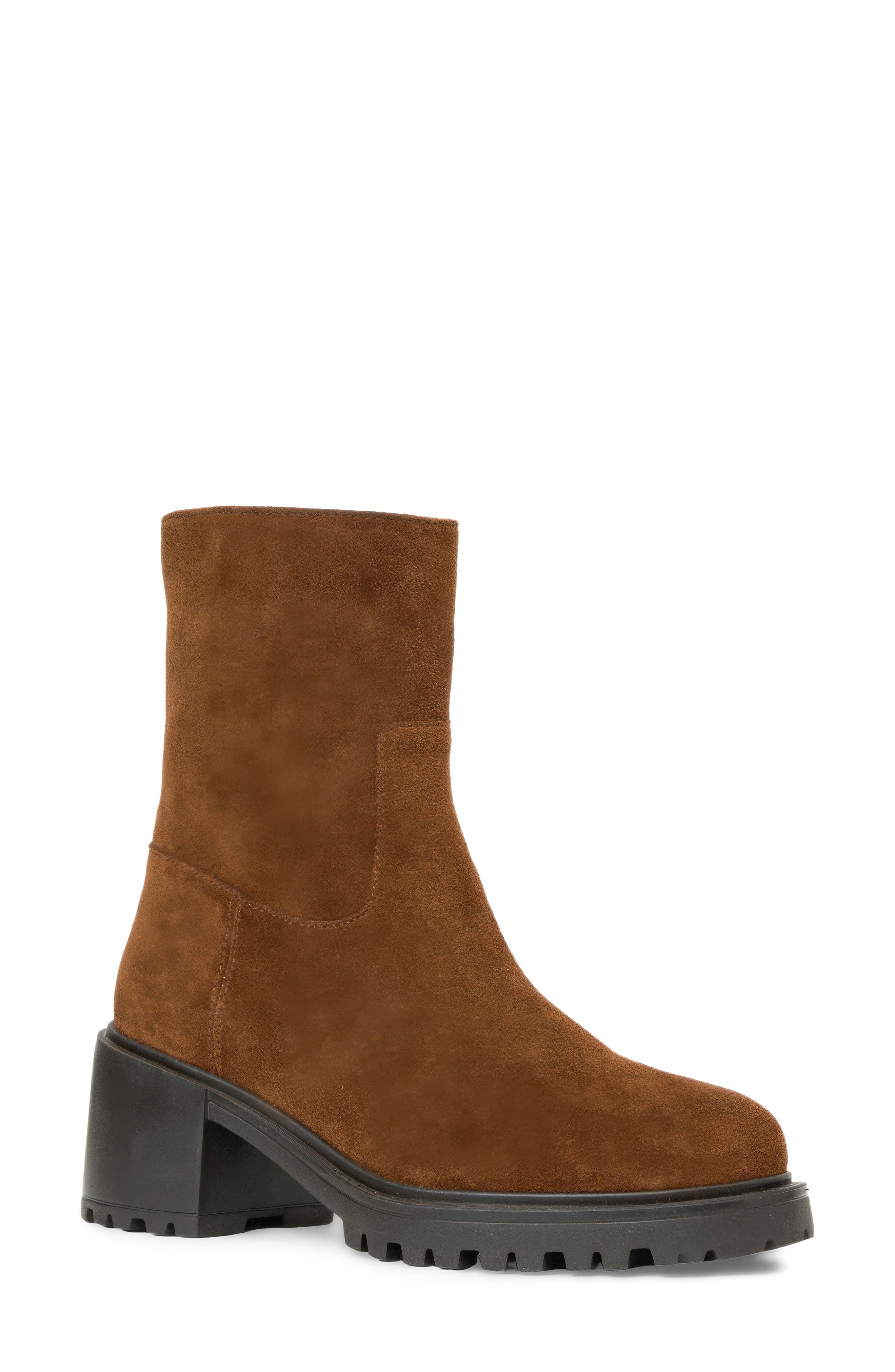 Danni Waterproof Platform Bootie, Main, color, BRANDY SUEDE