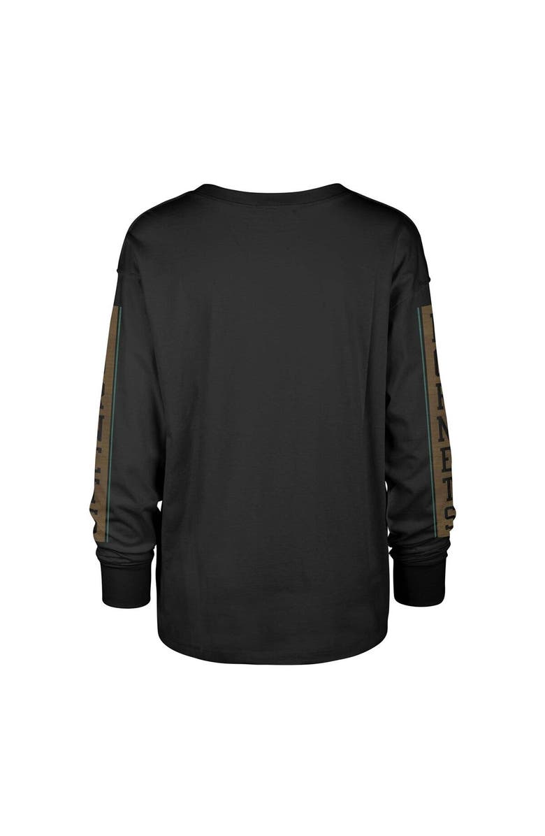 '47 Women's '47 Black Charlotte Hornets City Edition SOA Long Sleeve T-Shirt, Alternate, color, 