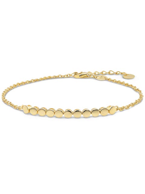 Round Link Chain Bracelet in 14K Gold