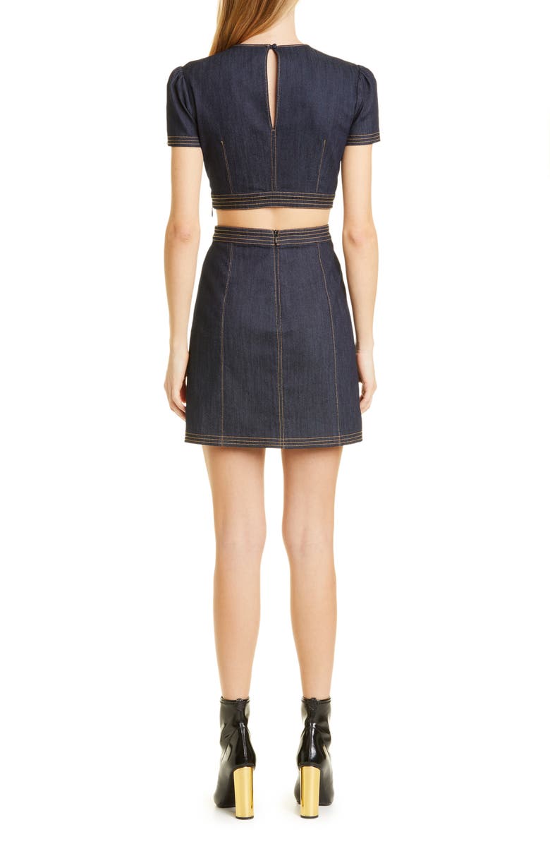 Cinq à Sept Maddy Cutout Denim Minidress, Alternate, color, 