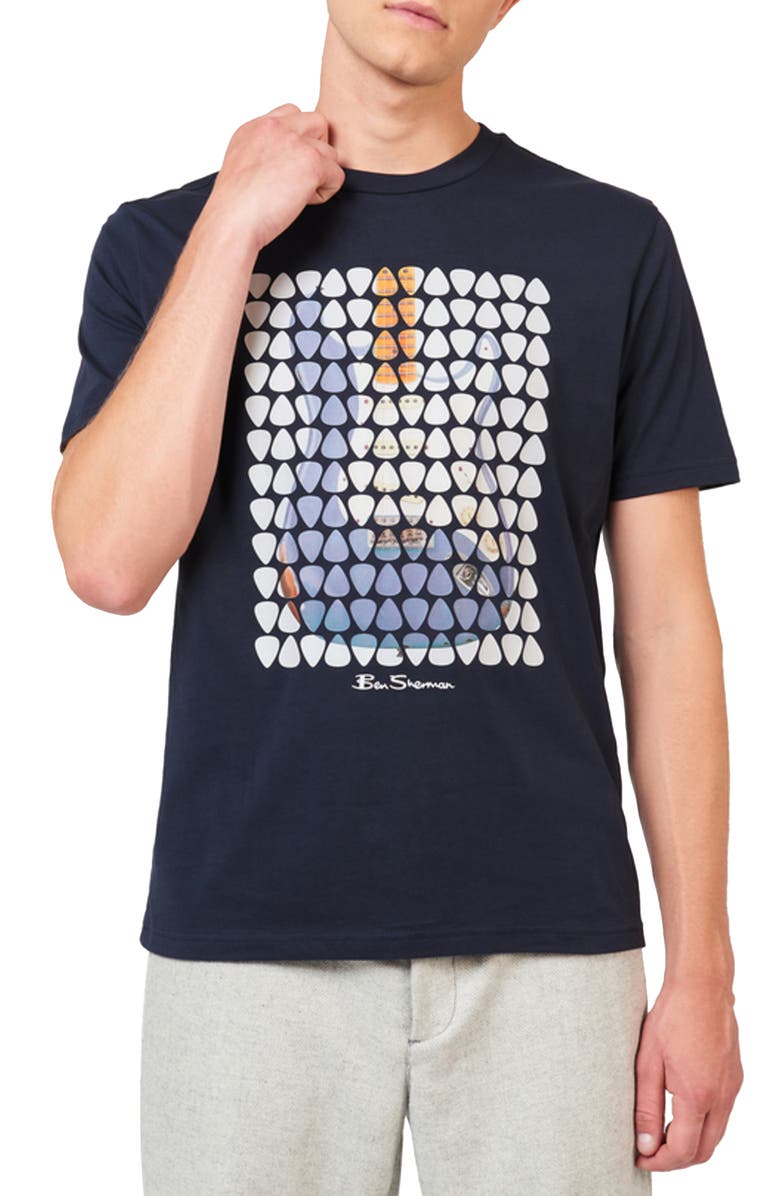 Ben Sherman Plectrum Art Organic Cotton Graphic T-Shirt, Main, color, 