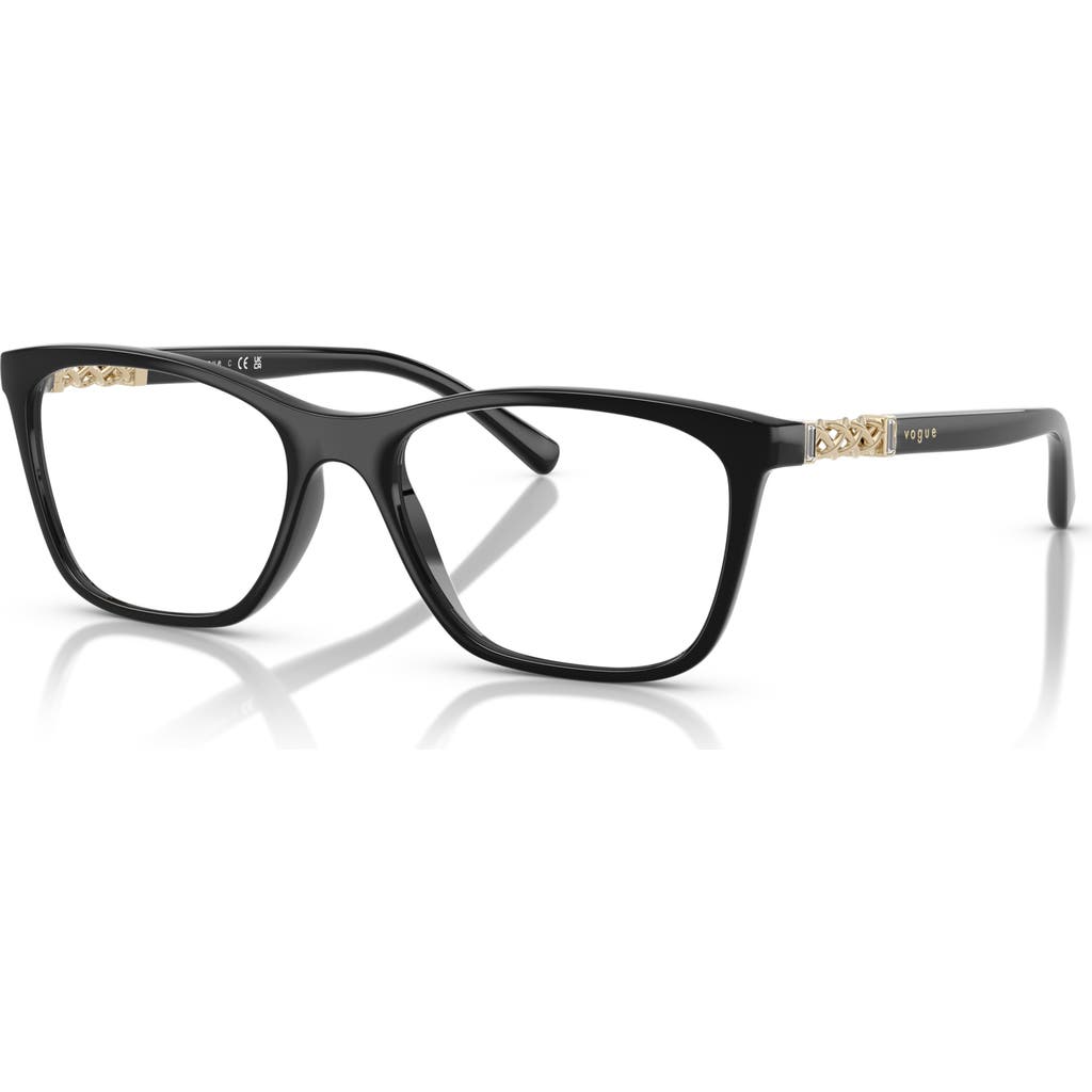 Vogue Eyewear 51mm Rectangle Optical Glasses In Black