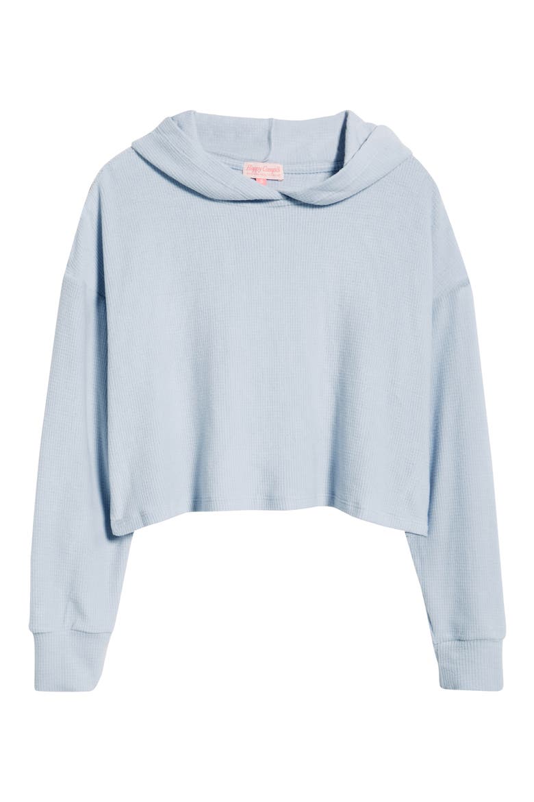 Periwinkle Lily Crop Rib Hoodie, Alternate, color, PERIWINKLE