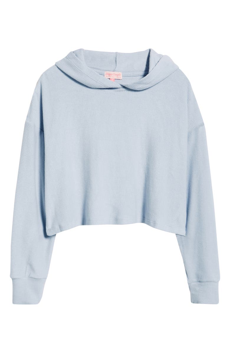 HAPPY CAMP3R Periwinkle Lily Crop Rib Hoodie, Alternate, color, Periwinkle