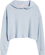HAPPY CAMP3R Periwinkle Lily Crop Rib Hoodie