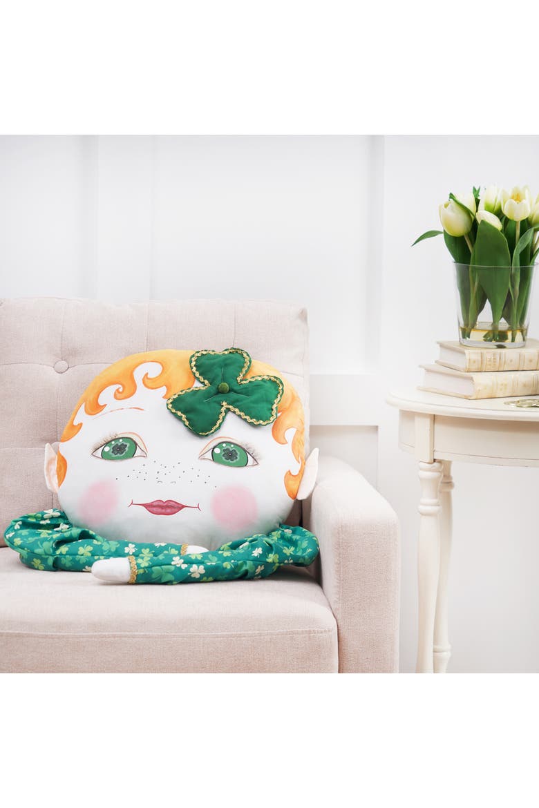 Ireland Zombinaland St. Patrick's Day Saint Pattys Decorative Soft Figurine Pillow, Alternate, color, Green