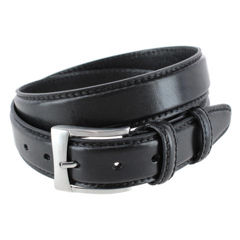Vincenzo 35mm Premium Italian Leather Contrast Stitch Casual Dress Belt