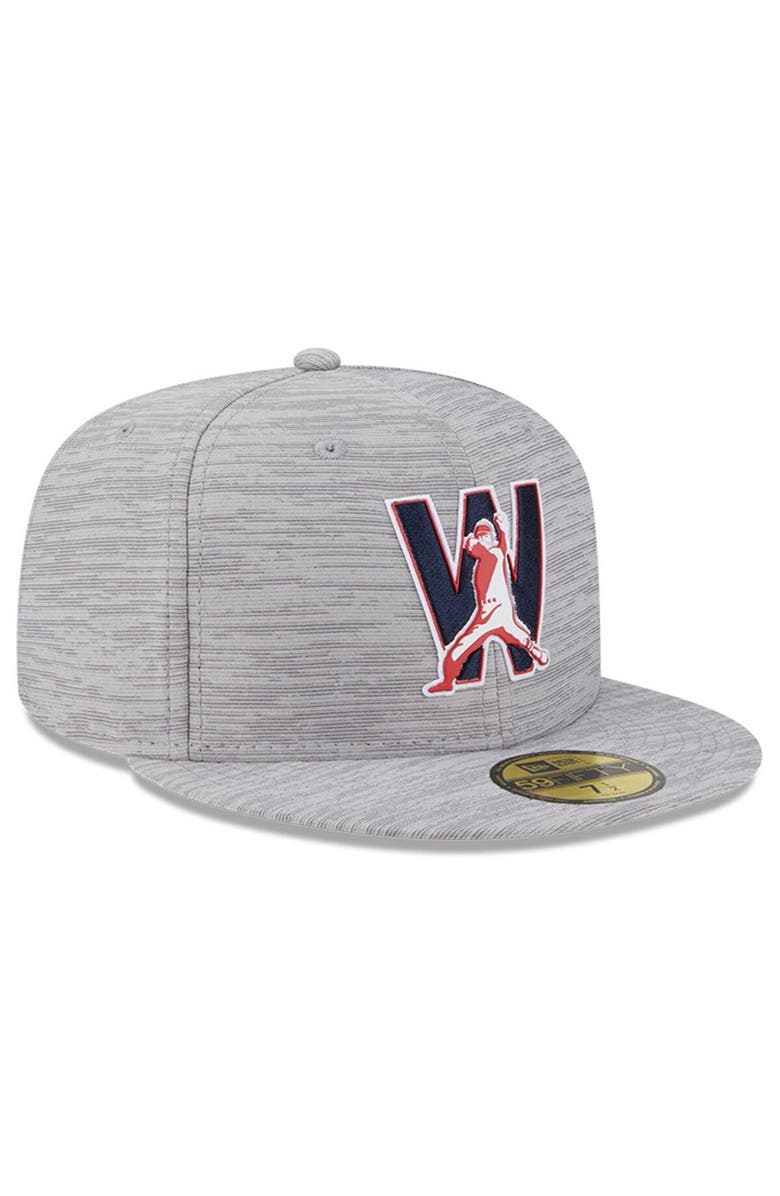 New Era Men's New Era  Gray Washington Nationals 2023 Clubhouse 59FIFTY Fitted Hat, Alternate, color, 