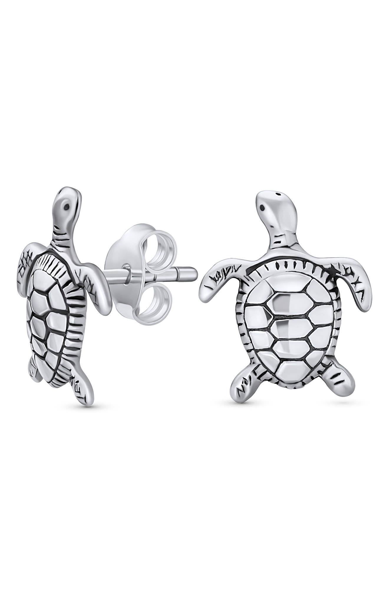 BLING JEWELRY Tiny Nautical Hawaiian Sea Turtle Stud Earrings