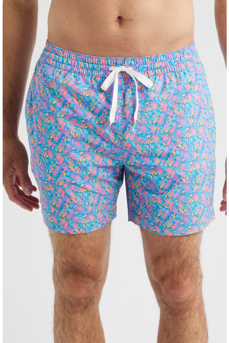The Spades Floral 5.5-Inch Swim Trunks, Alternate, color, MEDIUM BLUE