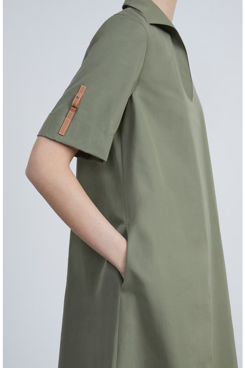 Maggie Cotton Shift Dress, Alternate, color, DEEP BASIL