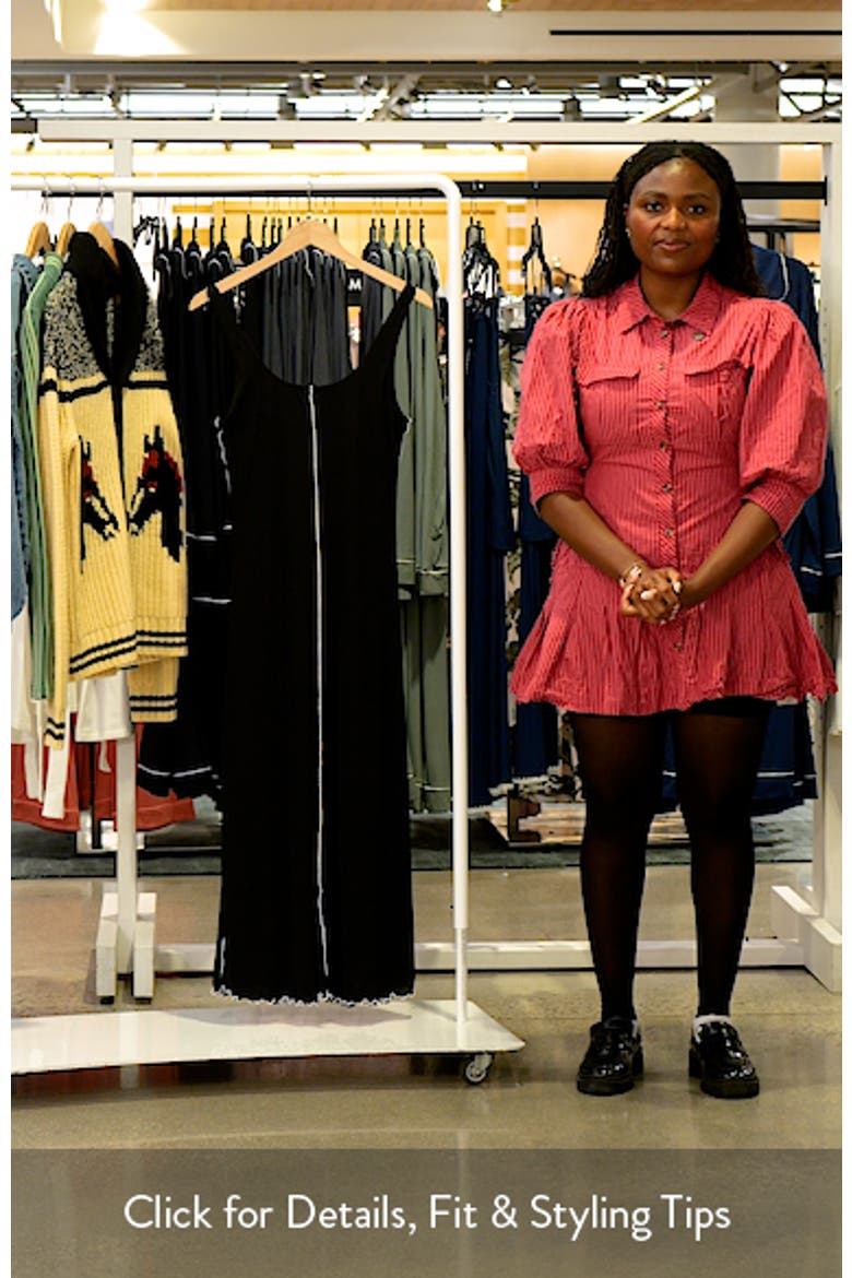Contrast Stitch Midi Dress video
