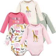 Hudson Baby Everyday Long-Sleeve Cotton Bodysuits Bundle of 5