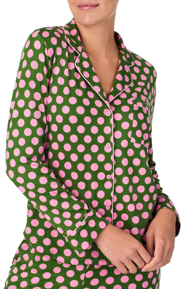 print pajamas, Alternate, color, GREEN DOT