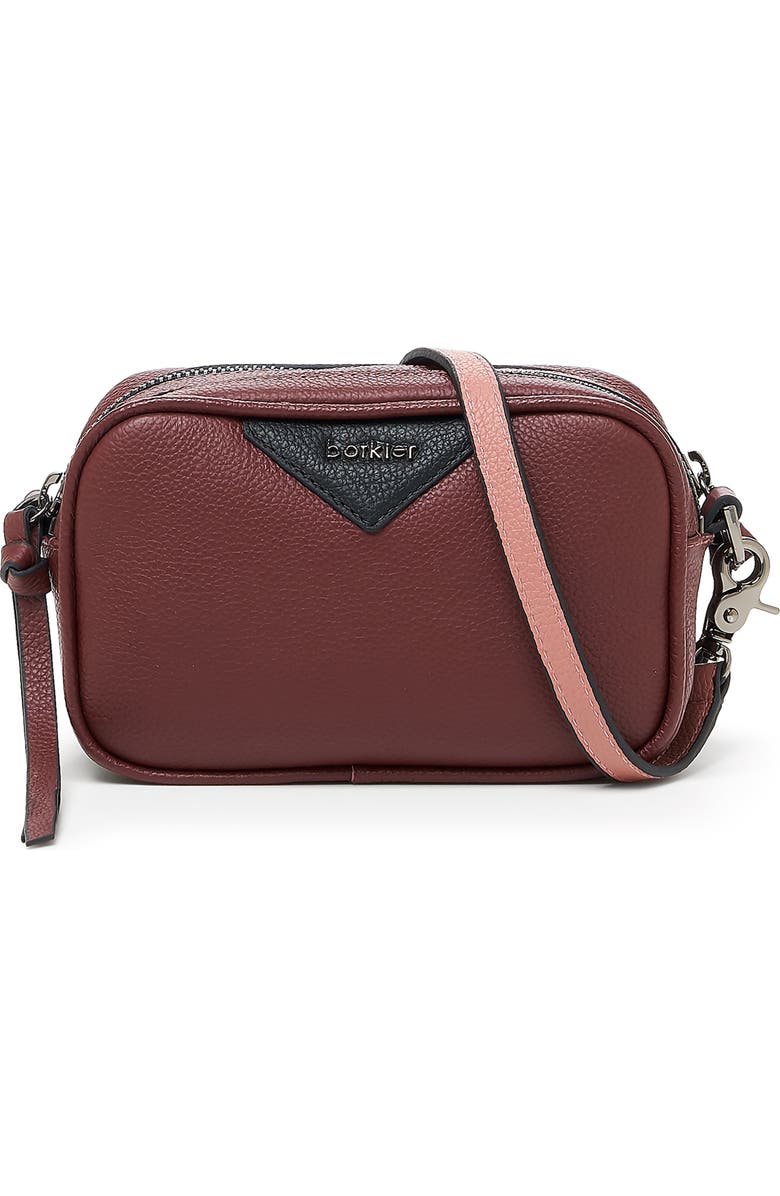 Botkier Allen Leather Crossbody Camera Bag, Alternate, color, Malbec