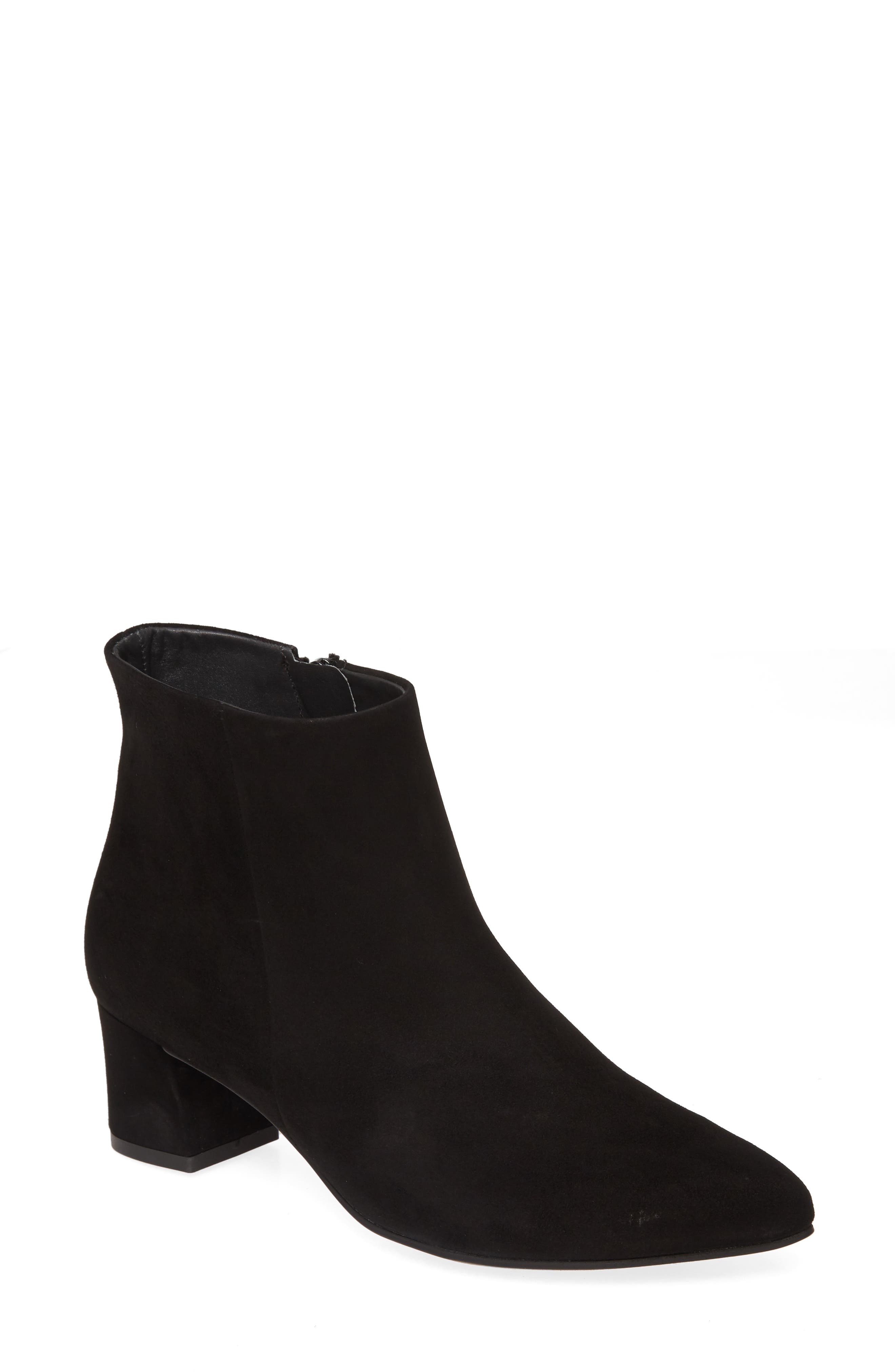 Bridget Suede Bootie, Main, color, BLACK SUEDE