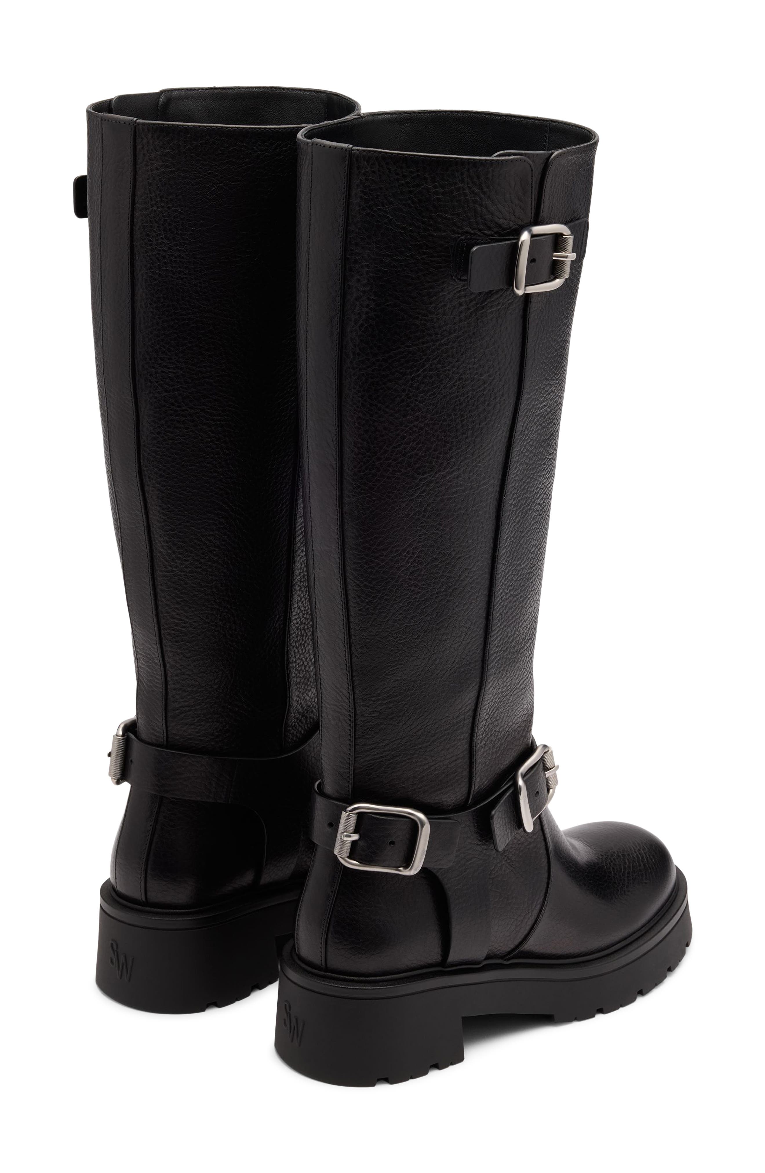 Ren Knee High Boot, Alternate, color, BLACK LEATHER