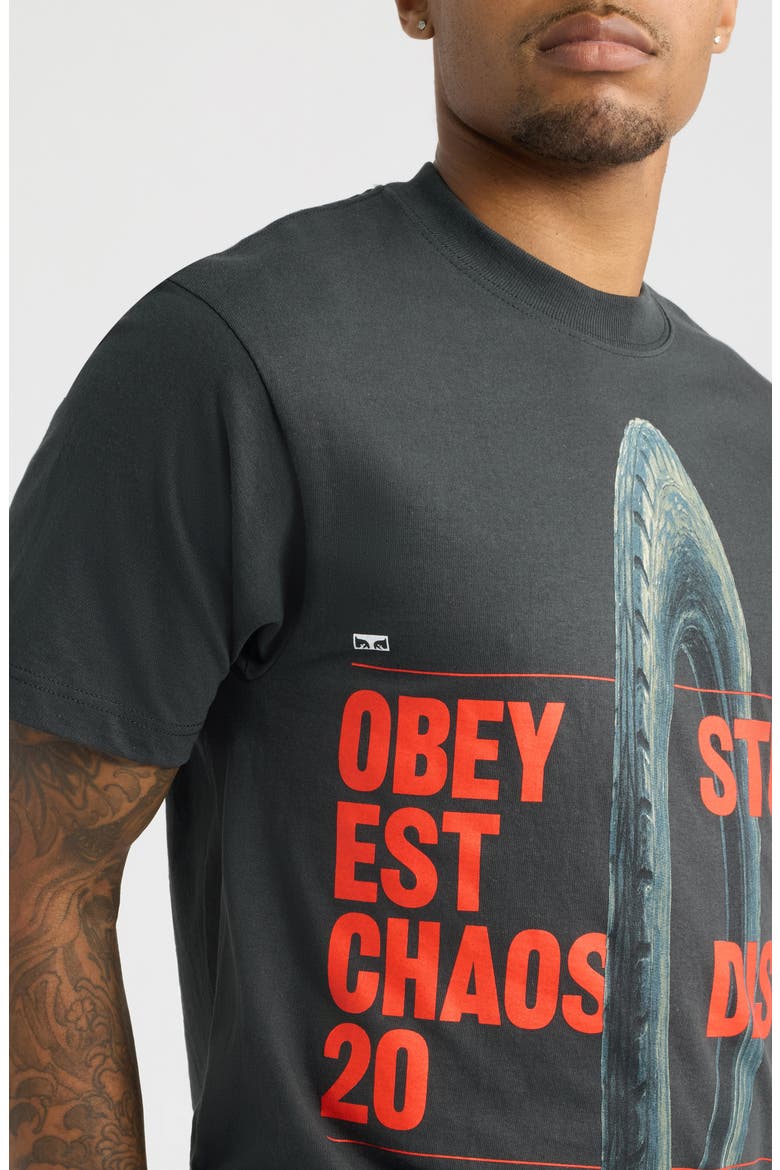 Chaos Dissent Graphic Cotton T-Shirt, Alternate, color, VINTAGE BLACK