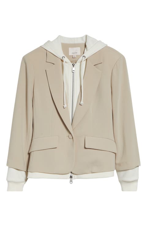 Le Petite Khloe Zip-Up Hoodie Blazer