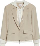 Cinq à Sept Le Petite Khloe Zip-Up Hoodie Blazer