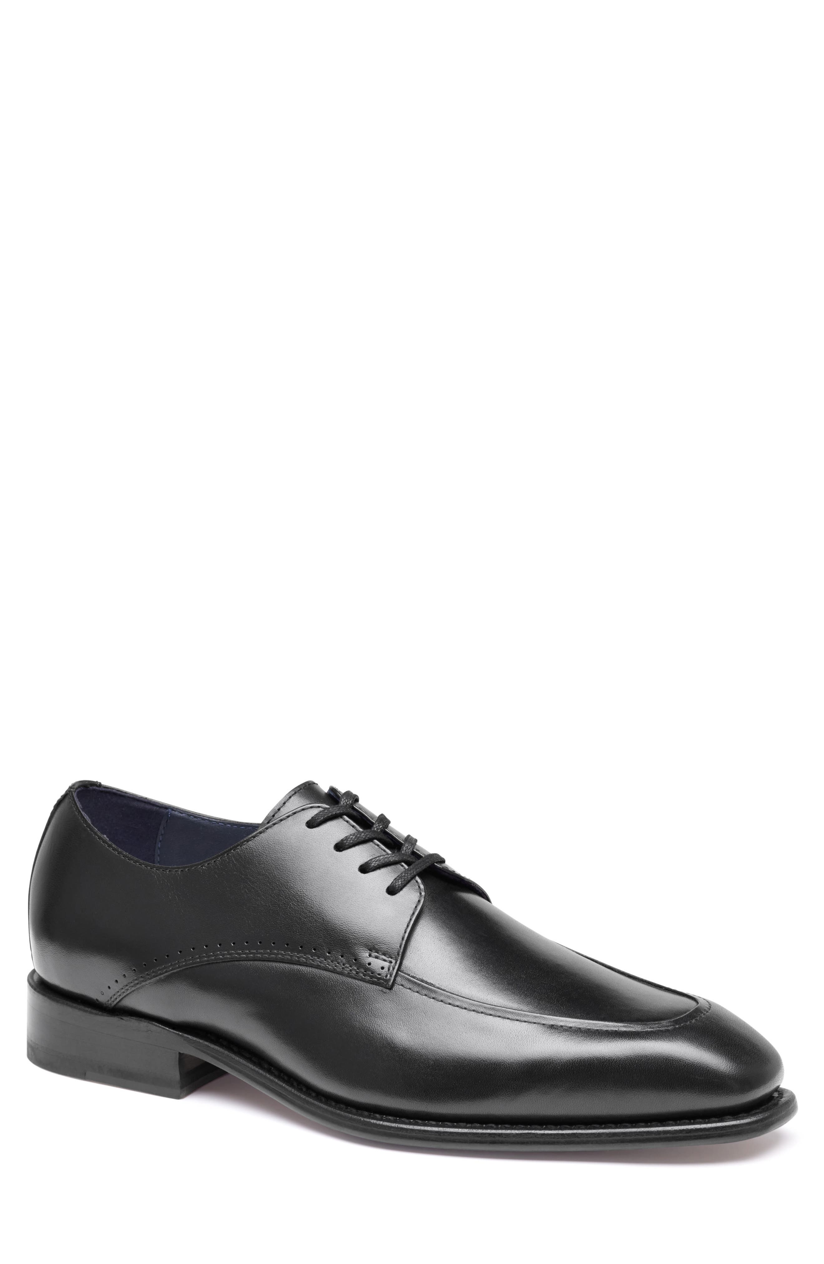Ashton Moc Toe Derby, Main, color, BLACK HAND-FINISHED FULL GRAIN