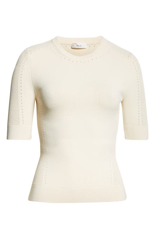 Shop A.l.c . Nash Pointelle Top In Buttercream