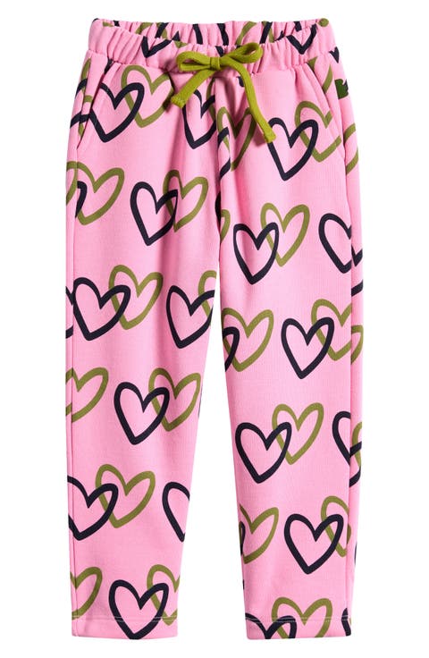 Kids' Heart Print Sweatpants