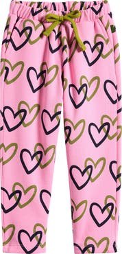 Mon Coeur Kids' Heart Print Sweatpants