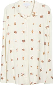 SUGARLIPS Cerise Shells Dalton Boyfriend Shirt